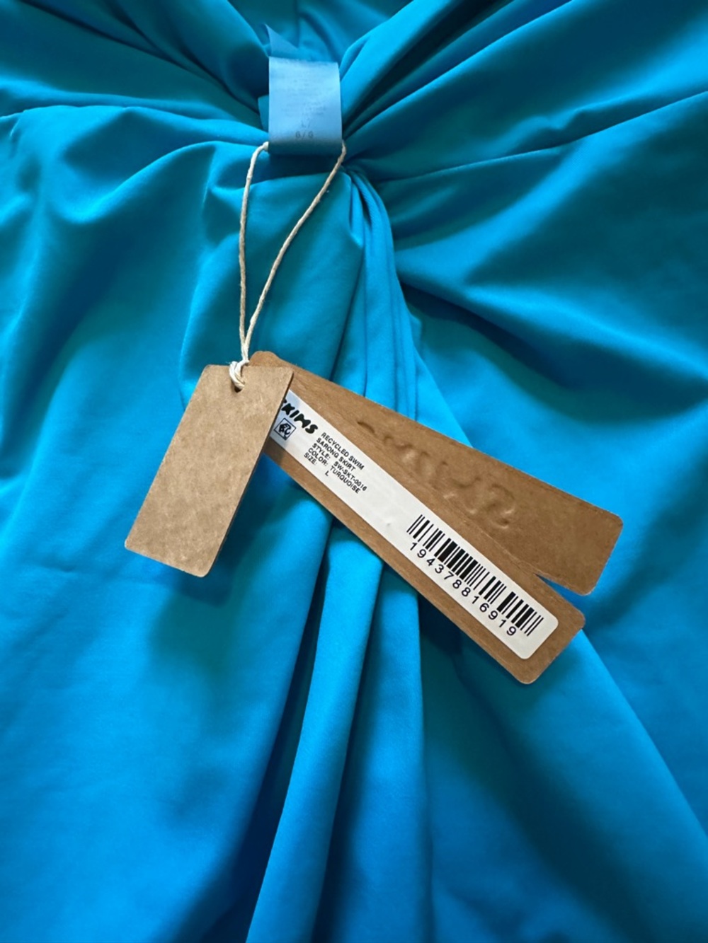 Skims Sarong Swim Skirt Turquoise NWT - Picture 3 of 6